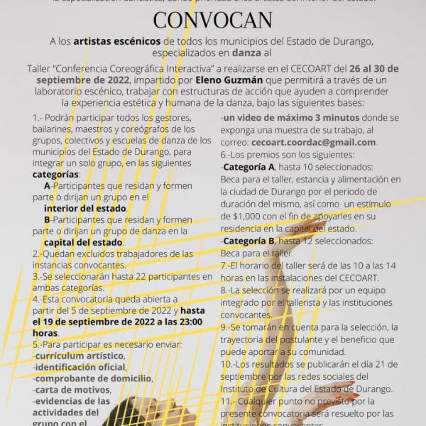 CONVOCATORIA ARTISTAS ESCÉNICOS